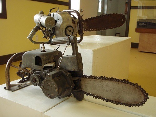 Two Old Chainsaws