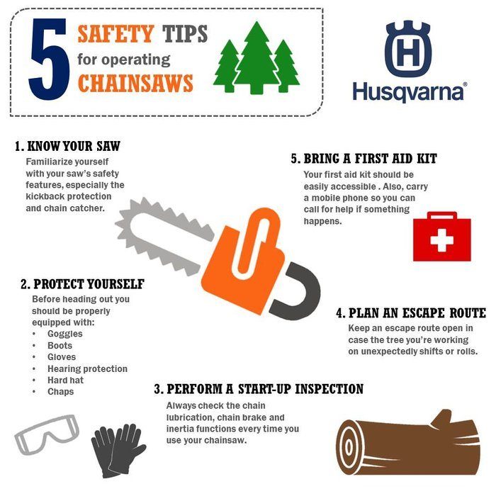 Safety tips for operating an Husqvarna chainsaw
