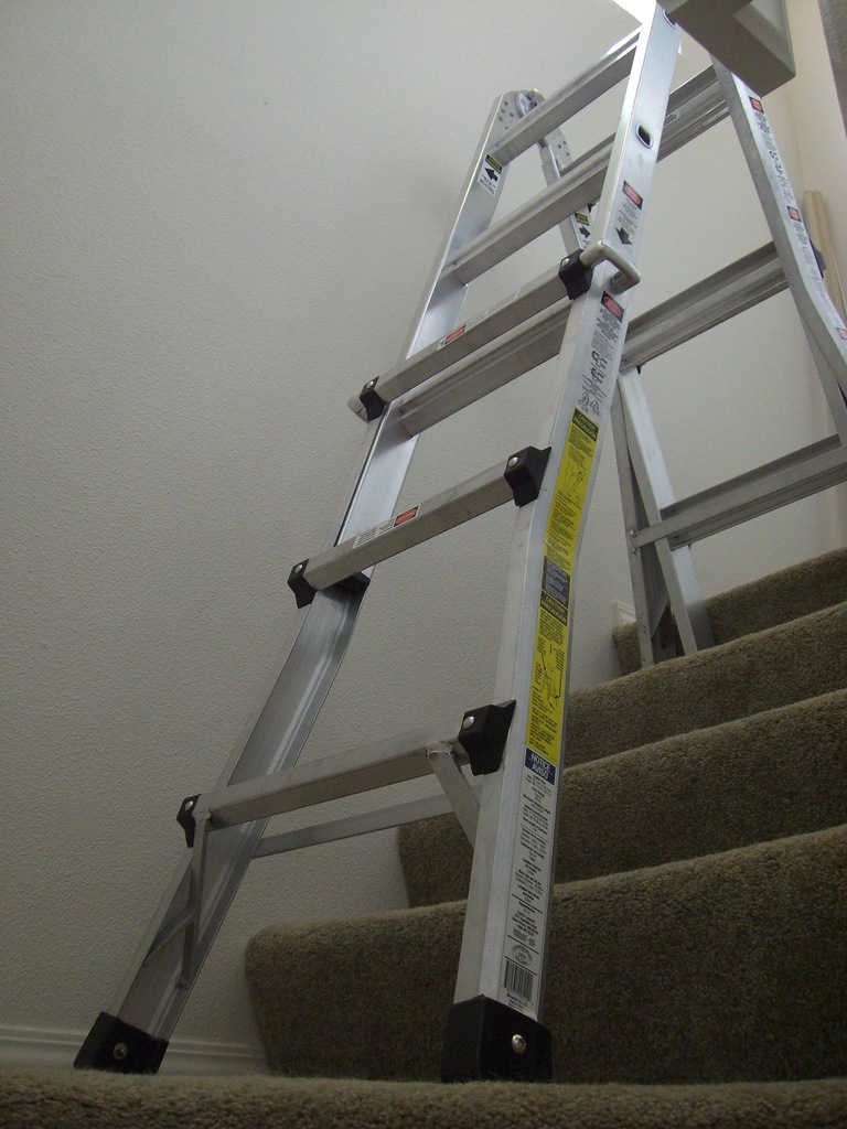 Make sure the ladder is level