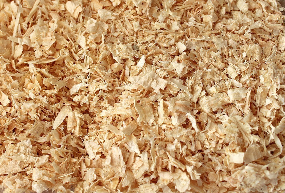 a pile of sawdust